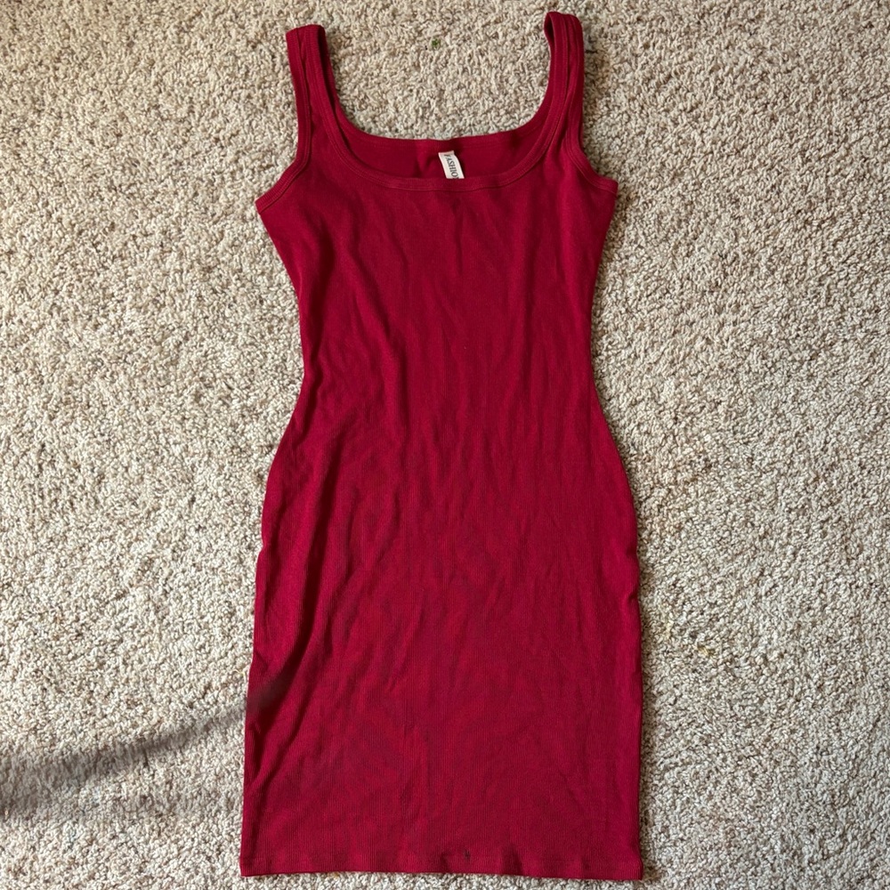 Red Sleeveless Bodycon Dress